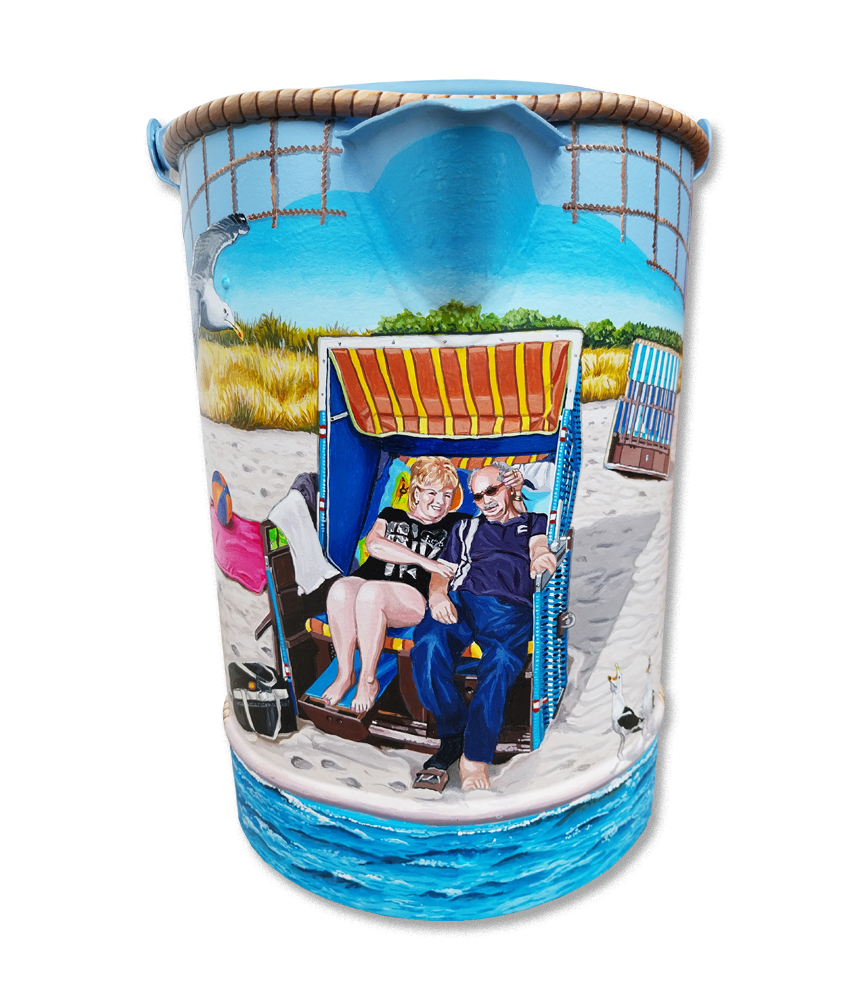 Bemalte Kanne Ostseeurlaub