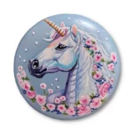 Unicorn with Flower Wreath